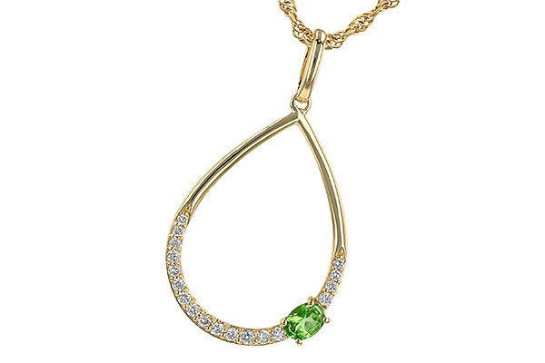H244-80501: NECK .17 GREEN GARNET .26 TGW