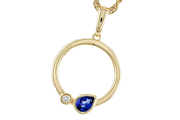 H329-29619: NECKLACE .26 SAPPHIRE .28 TGW