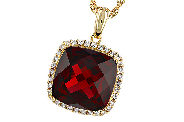 H329-30510: NECKLACE 9.26 GARNET 9.51 TGW (12MM CU)