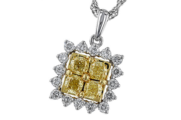 H329-31401: NECK .76 FANCY YELLOW DIAMONDS 1.09 TW