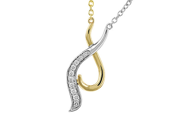 H329-32328: NECKLACE .10 TW (18")