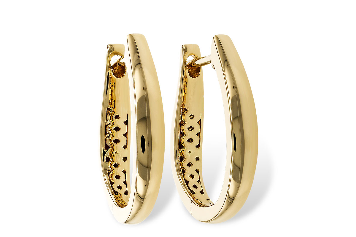 H329-33255: GOLD EARRINGS (17MM)