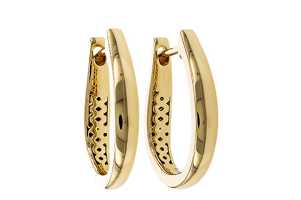 H329-33255: GOLD EARRINGS (17MM)