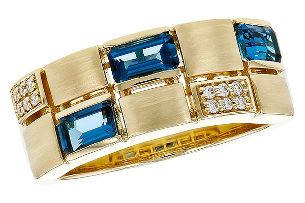 H329-34155: LDS RG .94 LONDON BLUE TOPAZ 1.00 TGW