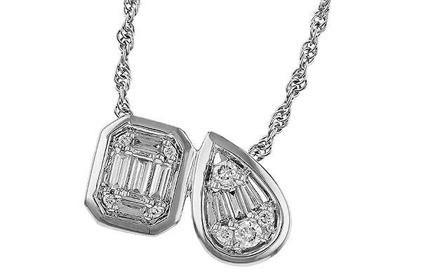 H329-35055: NECKLACE .17 BAG .25 TW