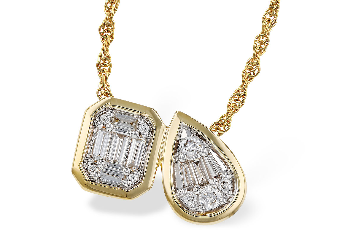 H329-35055: NECKLACE .17 BAG .25 TW