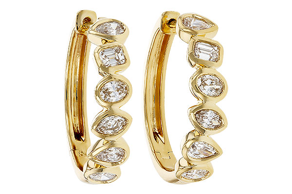 H330-18637: EARRINGS 1.10 TW FANCY CUT DIAS