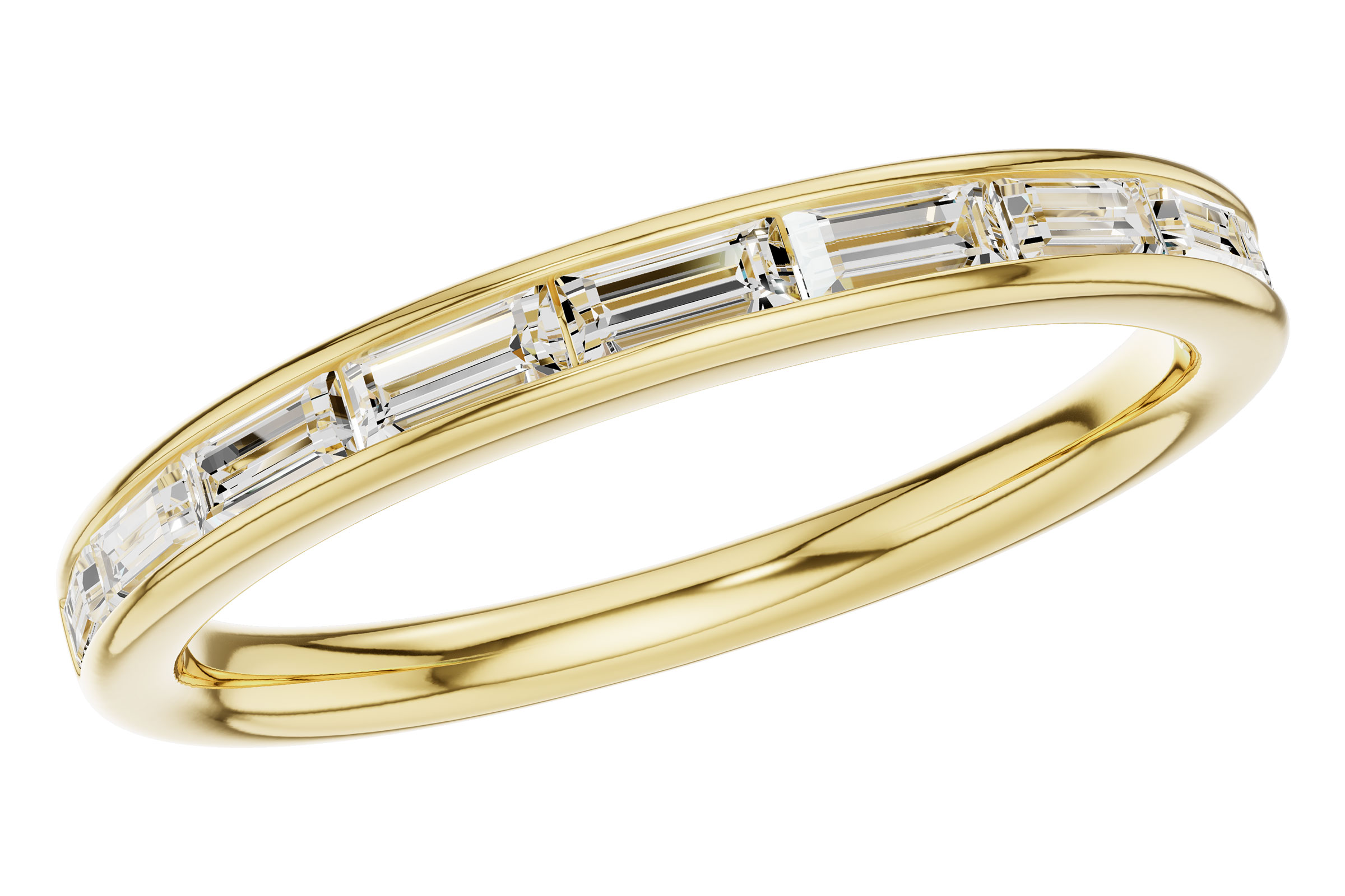 H330-18646: LDS DIA WED RG .44 TW BAGUETTES