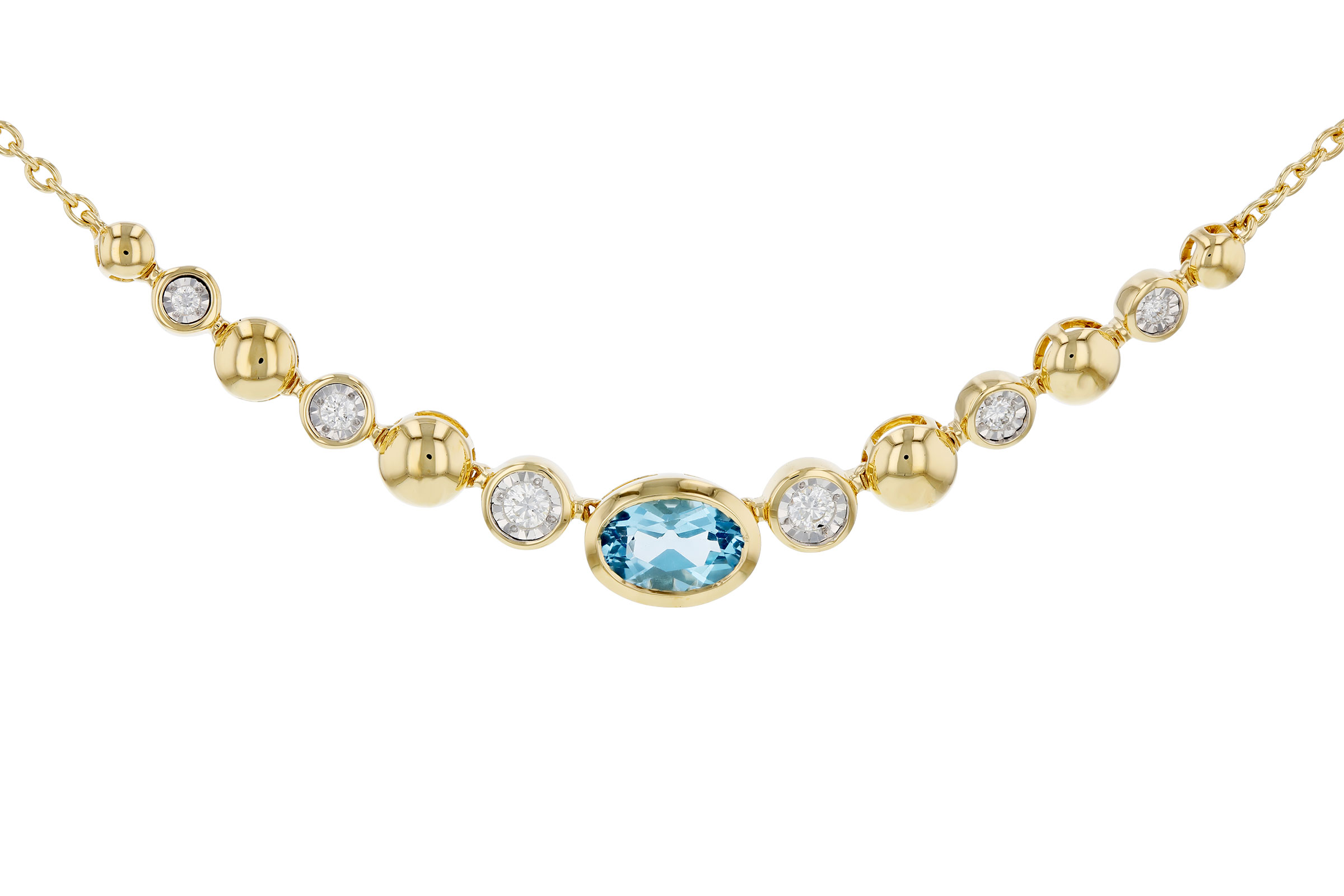 H330-19601: NECKLACE .83 SWISS BLUE TOPAZ .95 TGW (17")