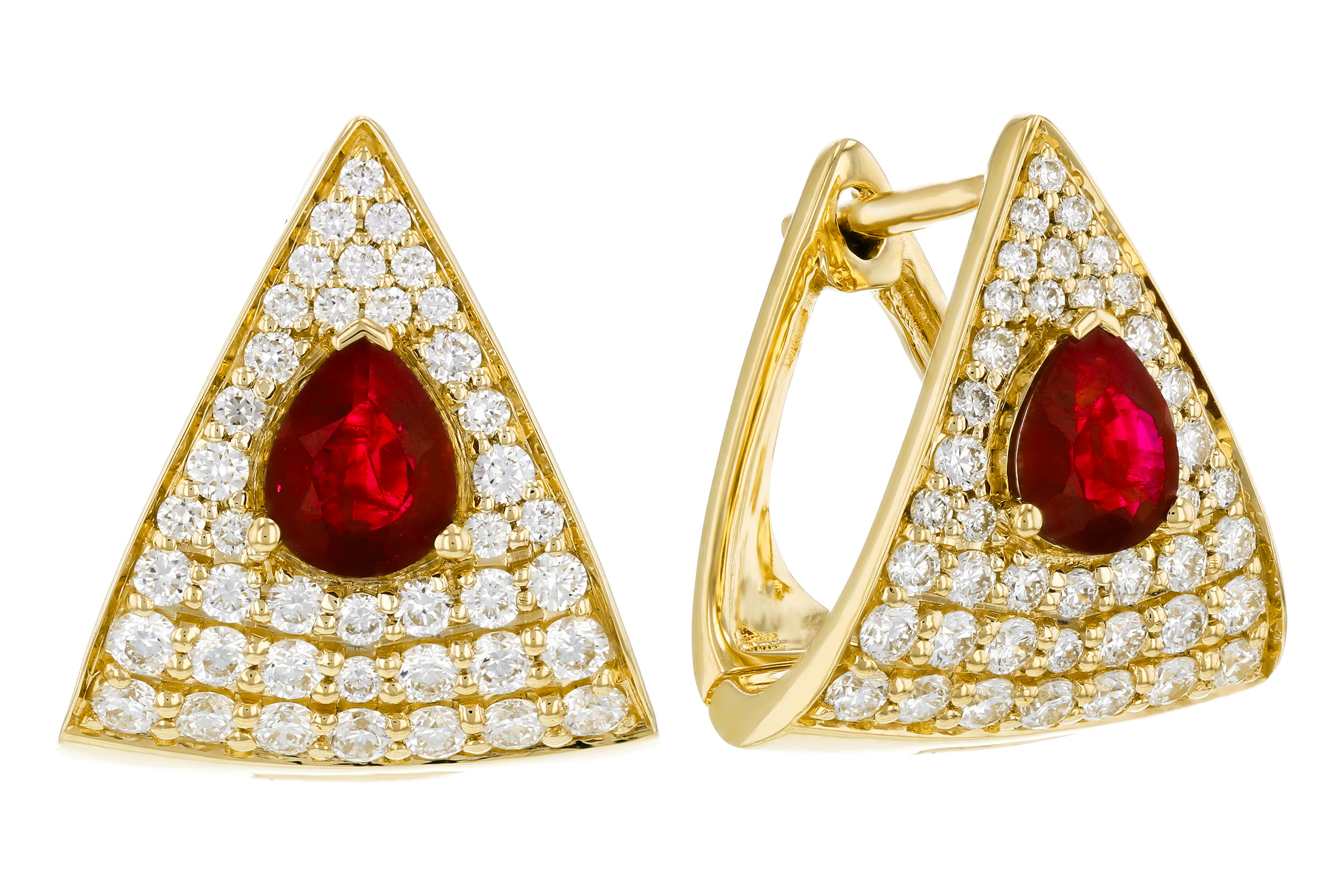 H330-20519: EARRINGS .63 TW RUBY 1.18 TGW (5x4MM RU)