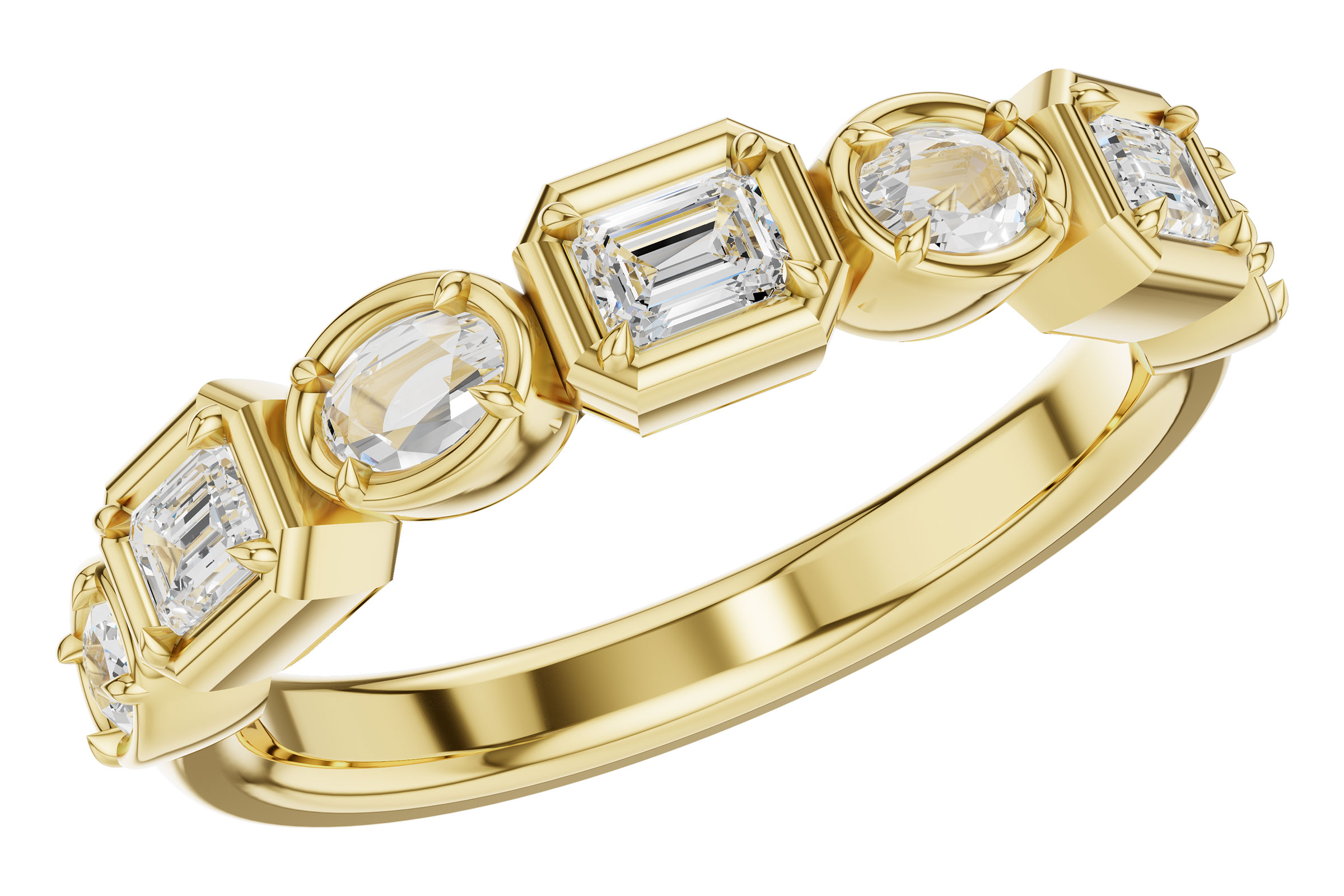H330-20528: LDS DIA WED RG .55 TW FANCY CUT DIAS