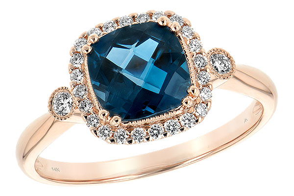 K243-83201: LDS RG 1.62 LONDON BLUE TOPAZ 1.78 TGW (7MM LBT)