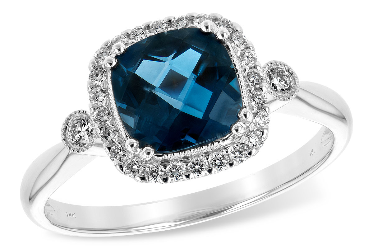 K243-83201: LDS RG 1.62 LONDON BLUE TOPAZ 1.78 TGW (7MM LBT)