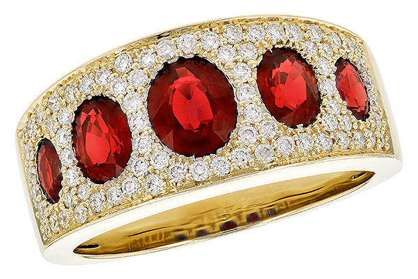 K327-49564: LDS WED RG 1.60 TW RUBY 2.00 TGW