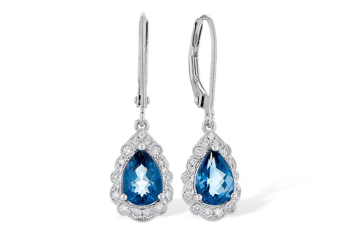 K327-53264: EARR 1.48 TW LONDON BLUE TOPAZ 1.63 TGW