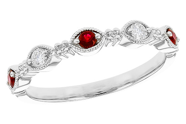 K328-38719: LDS WED RG .14 TW RUBY .23 TGW