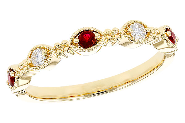 K328-38719: LDS WED RG .14 TW RUBY .23 TGW