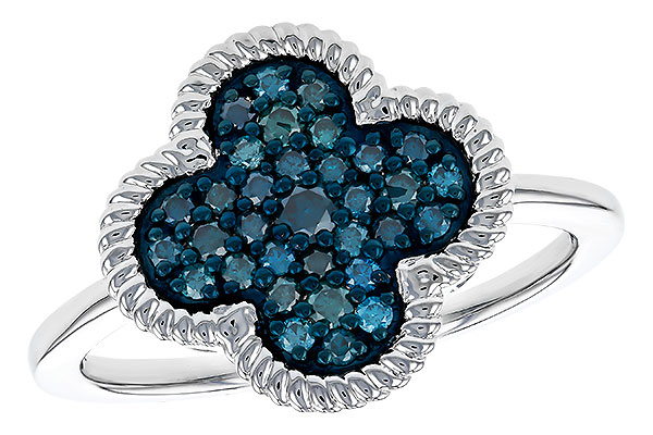 K329-32346: LDS DIA RG .33 TW BLUE DIAMONDS