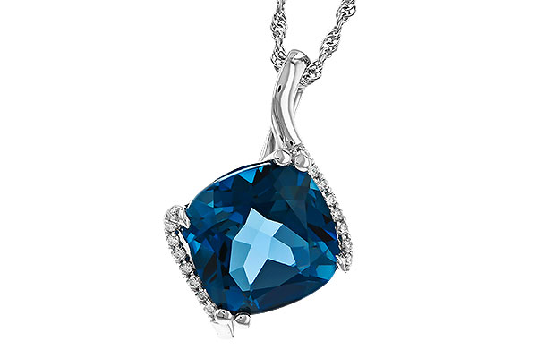 K329-34146: NECK 4.42 LONDON BLUE TOPAZ 4.50 TGW (10MM LBT)