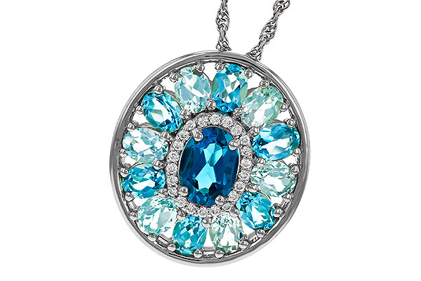 K329-34155: NECK 3.02 TW BLUE TOPAZ 3.10 TGW (7x5MM LBT CTR)