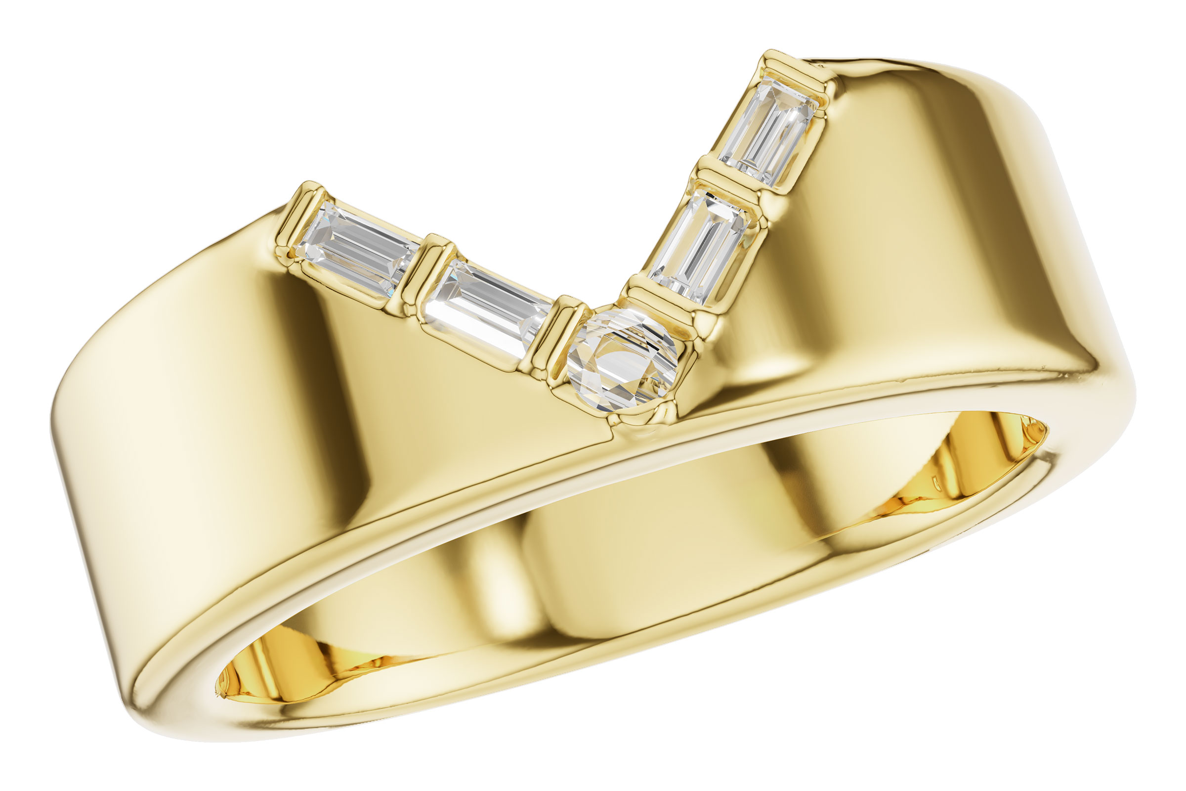 K330-19573: LDS DIA WED RG .07 BAGUETTE .11 TW