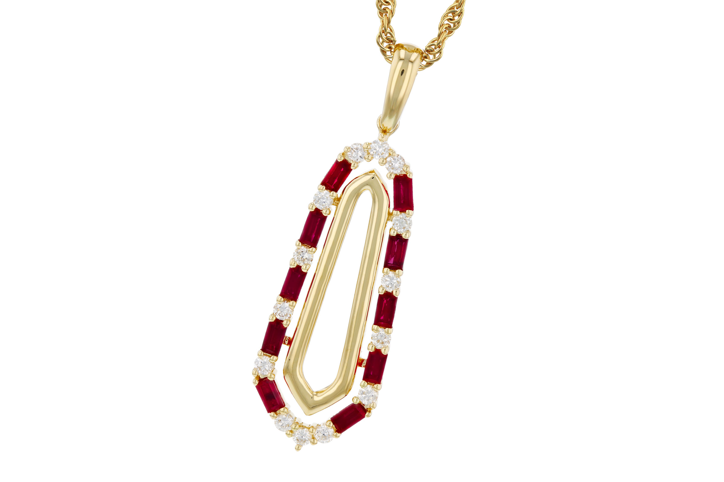 K330-21401: NECKLACE .72 TW RUBY .92 TGW