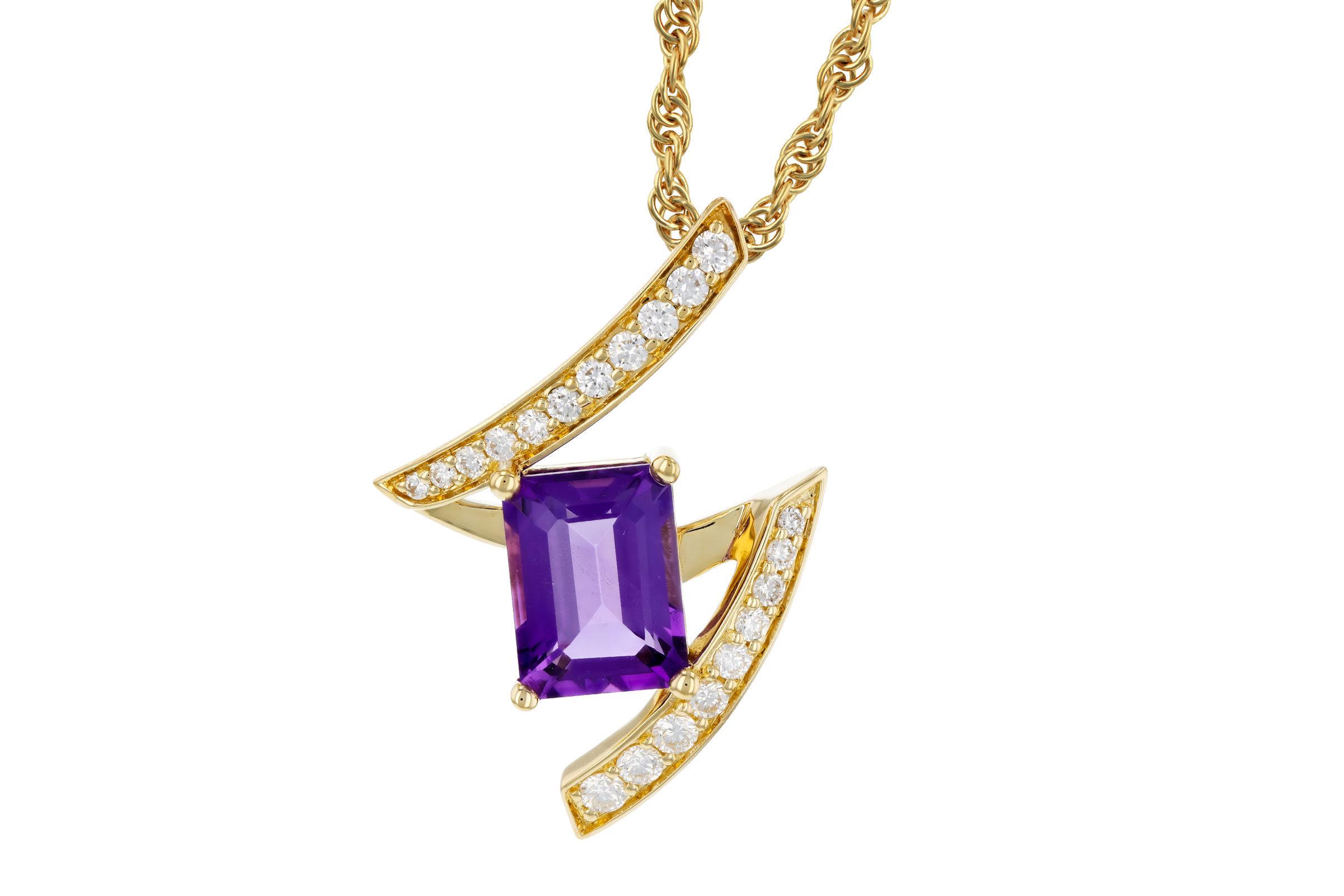 K330-21419: NECKLACE 1.36 AMETHYST 1.56 TGW (8x6MM AMY)