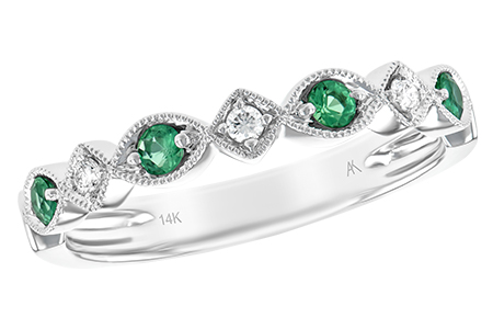 L239-35082: LDS WED RG .15 EMERALD .21 TGW