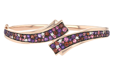 L242-97773: BANGLE 3.12 MULTI-COLOR 3.30 TGW (AMY,GT,PT)