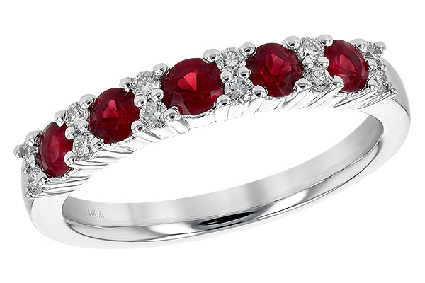 L244-74173: LDS WED RG .66 RUBY .83 TGW