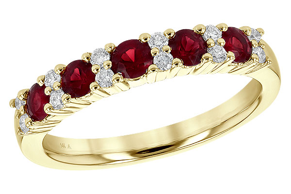 L244-74173: LDS WED RG .66 RUBY .83 TGW