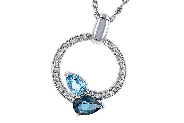 L244-79582: NECK 1.22 BLUE TOPAZ 1.40 TGW