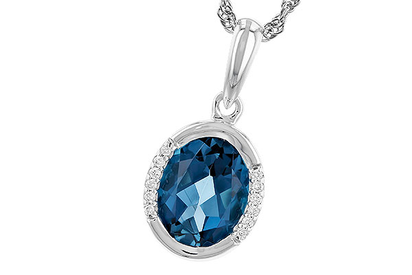 L328-40519: NECK 1.90 TW LONDON BLUE TOPAZ 1.93 TGW (9x7 LBT)