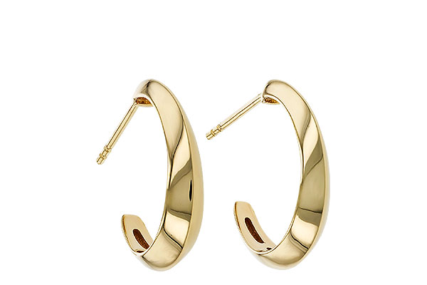 L329-29582: GOLD EARRINGS (19MM)