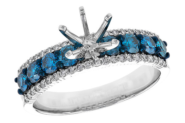 L329-32328: LDS SEMI DIA RG .72 BLUE DIAS .92 TW