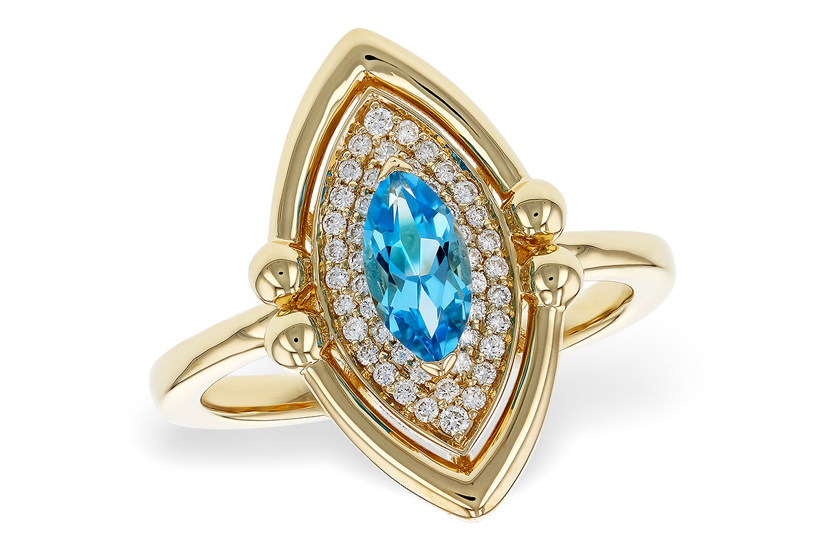 L329-35928: LDS RG .54 BLUE TOPAZ .70 TGW (8x4MM BT)
