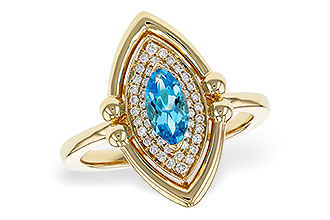 L329-35928: LDS RG .54 BLUE TOPAZ .70 TGW (8x4MM BT)