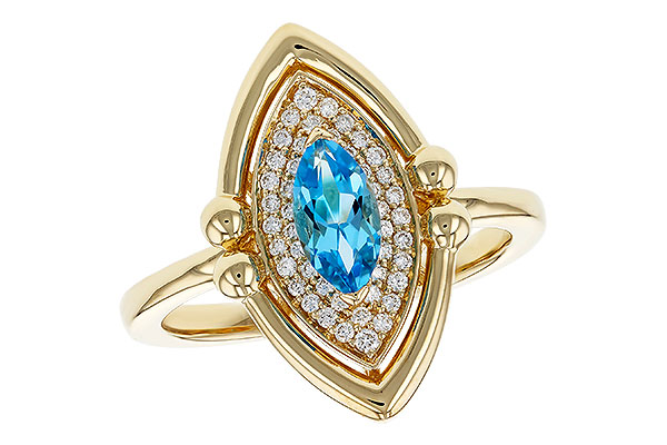 L329-35928: LDS RG .54 BLUE TOPAZ .70 TGW (8x4MM BT)