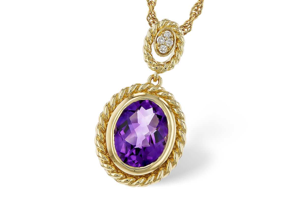 L329-35937: NECKLACE 1.38 AMETHYST 1.40 TGW (9x7MM AMY)