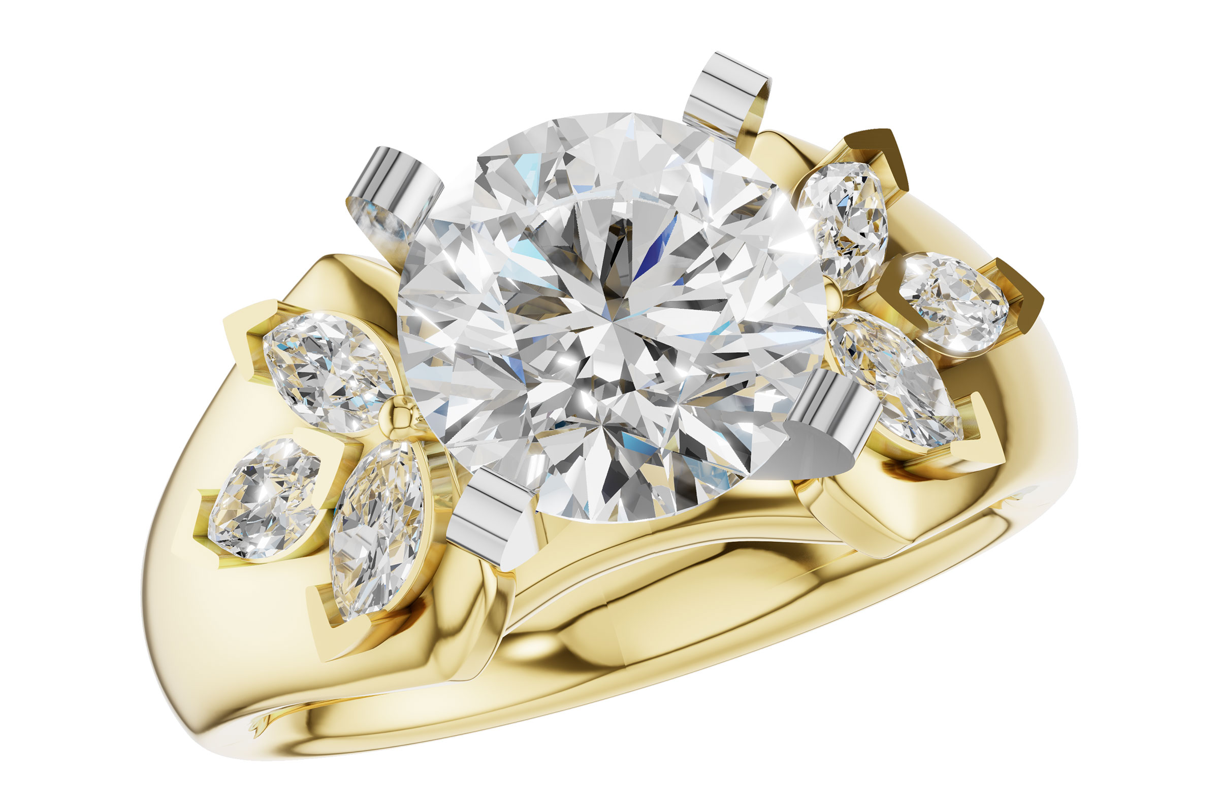 L330-19564: LDS SEMI DIA RG .38 TW MARQUISE DIAS