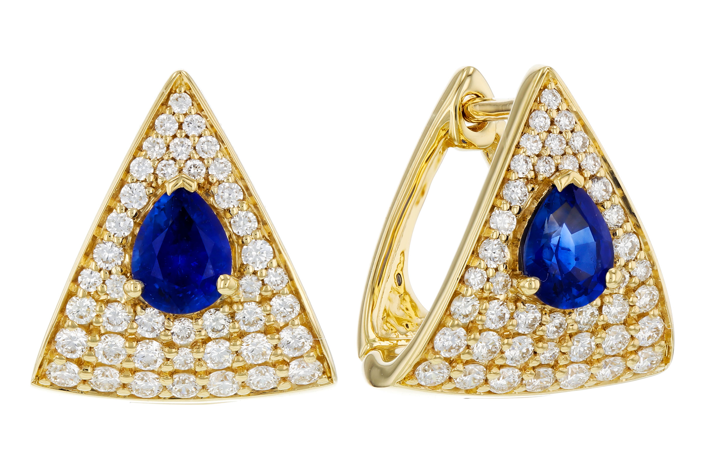 L330-20519: EARRINGS .65 TW SAPPHIRE 1.20 TGW (5x4MM SA)