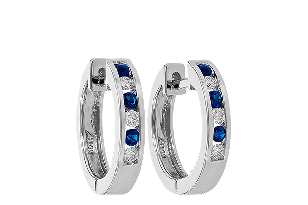 M055-66819: EARRINGS .16 SAPP .26 TGW