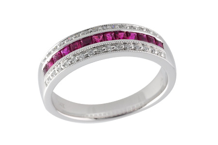M241-10500: LDS WED RG .50 RUBY .61 TGW