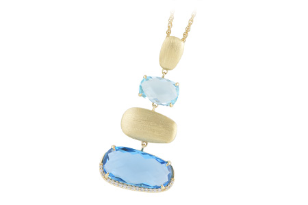 M242-92328: NECK 13.75 BLUE TOPAZ 13.87 TGW
