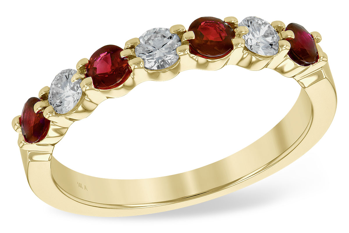 M243-88682: LDS WED RG .48 RUBY .78 TGW