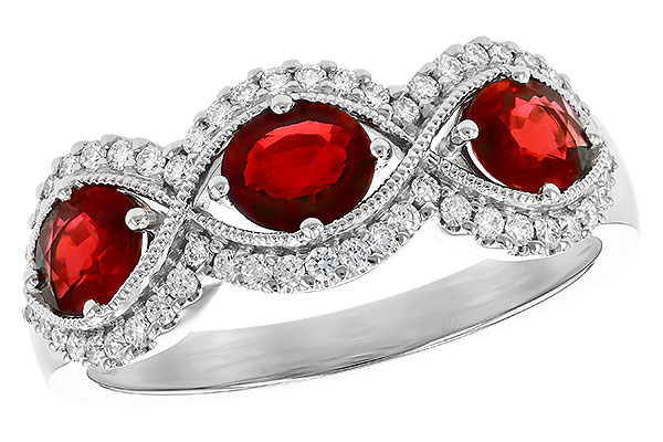 M327-49600: LDS WED RG 1.10 TW RUBY 1.35 TGW (6x4MM RUBY)
