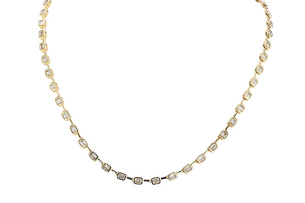 M328-41400: NECKLACE 2.05 TW BAGUETTES (17 INCHES)