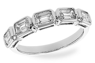 M328-41446: LDS DIA WED RG 1.20 TW EMERALD CUTS