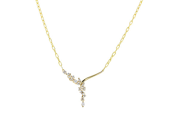 M328-43219: NECKLACE 1.22 TW FANCY CUT DIAMONDS (18")