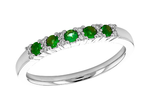 M328-44155: LDS WED RG .20 EMERALD .27 TGW